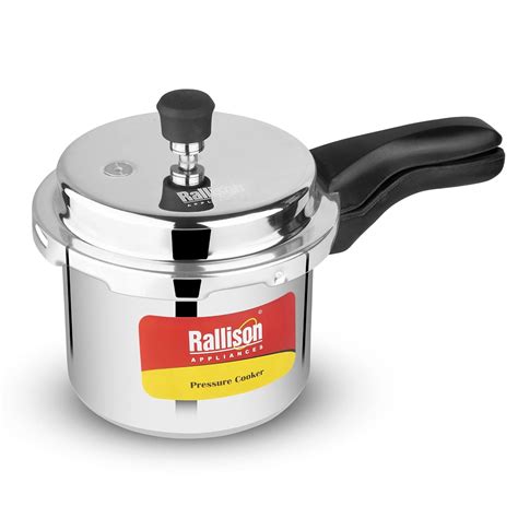 Buy Rallison Appliances 1 Liter Aluminium Pressure Cooker Outer Lid Gas ...