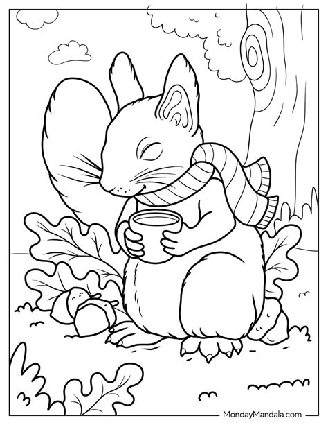 Squirrels Coloring Pages