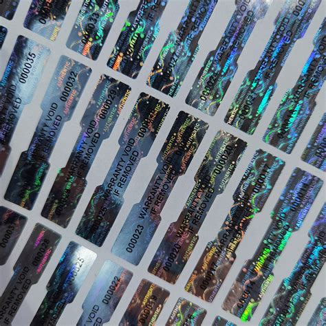 Buy 540 Pcs 1.968x0.39 inch Silver High Security Tamper Evident Seal ...