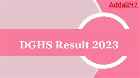 DGHS Result 2023 Out for Field Worker Post, Download Result PDF