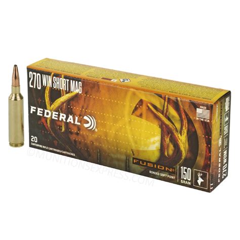 Federal Fusion .270 Winchester Short Magnum (.270 WSM) Ammo 150gr ...