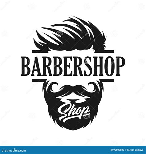 Logo Template Barber shop stock vector. Illustration of male - 95602525