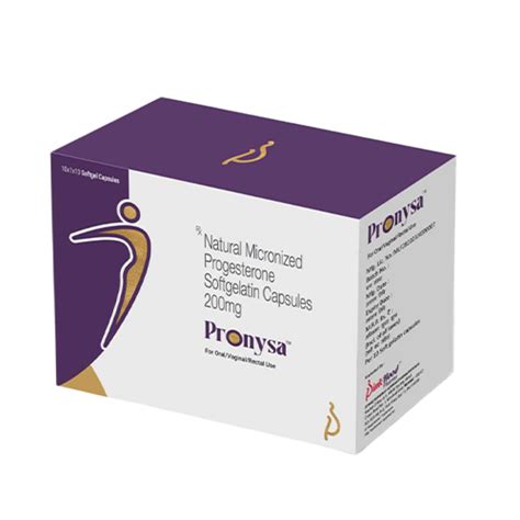 Pronysa - Natural Micronized Progesterone Softgelatin Capsules 200mg ...