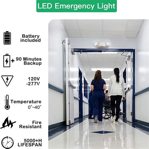 Buy OSTEK LED Emergency Exit Lighting Fixtures with Two Heads， US ...