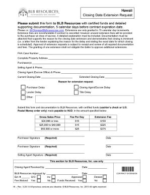 2S Closing Date Extension Request Form - Fill and Sign Printable ...