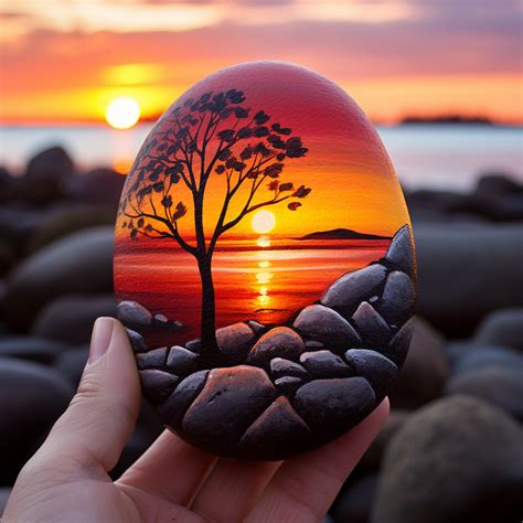 33 Inspirational Ideas for Rock Painting Landscapes | Stone painting ...
