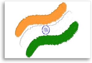 PRINTHUBS 30.48 cm Indian Flag Tiranga Posters For Room Home office ...