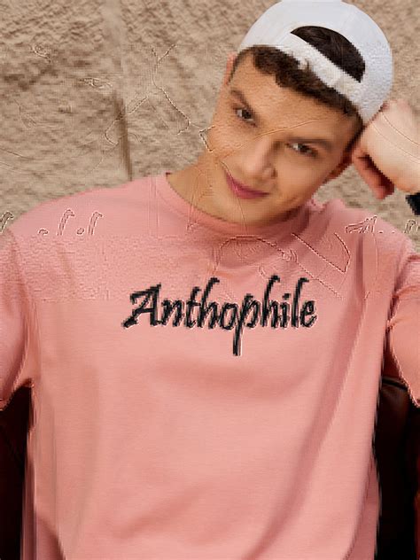 Men Oversized Printed Round Neck Drop shoulder T-shirt Peach | Reprise ...