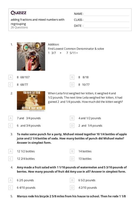 50+ Adding Fractions worksheets on Quizizz | Free & Printable