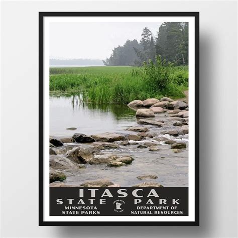 Itasca State Park Poster | Vintage WPA Style Travel Poster | Made in ...