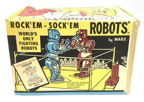 Lot - Vintage Marx Rock’em Sock’em Robots w/ Box