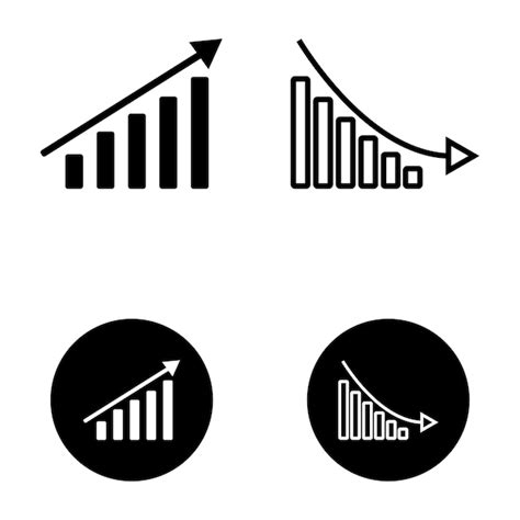 Statistics icon vector template illustration logo design | Premium Vector