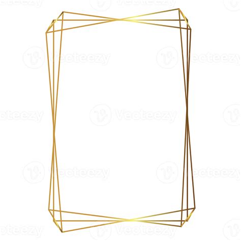 gold polygonal geometric frame 18872485 PNG