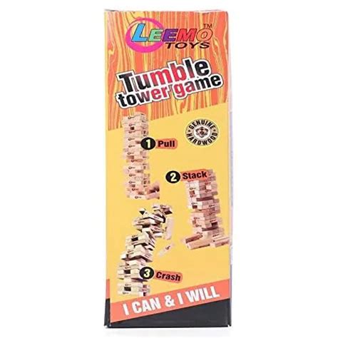 Lemo Tumble Tower Game – 48 Hardwood Blocks | Vaayu-E-Store Classic ...