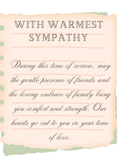 Printable Sympathy Messages Cards - Printables Hub