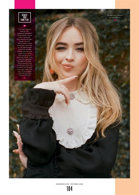 SABRINA CARPENTER in Cosmopolitan Magazine, October 2020 – HawtCelebs