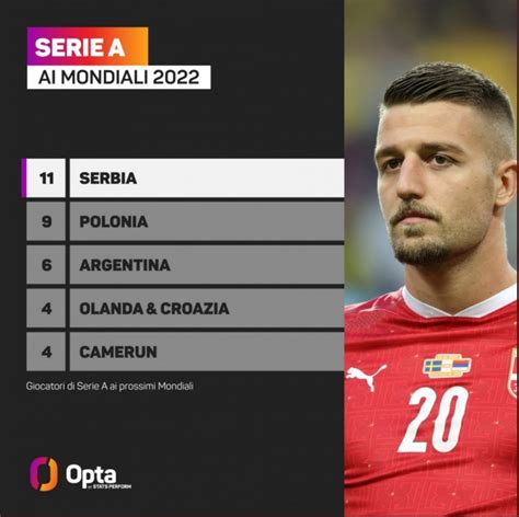 世界杯意甲球员数量榜：塞尔维亚11人居首，波兰、阿根廷二三位-直播吧