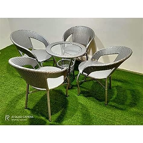 INDIAN LOOM CRAFTS Garden Patio Seating Chair and Table Set Outdoor ...