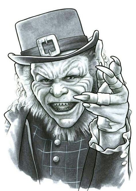 scary leprechaun drawing