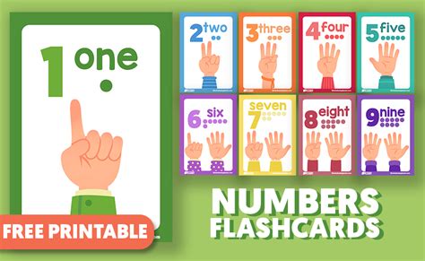 Numbers Flashcards for Kids ( From 1 to 10 ) - FREE PRINTABLE