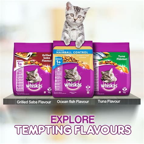 Whiskas Support Hairball Control Chicken & Tuna Flavour Adult Cat Dry ...