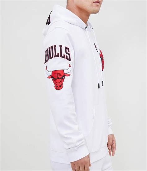Men's Chicago Bulls White Hoodie - Jacket Makers