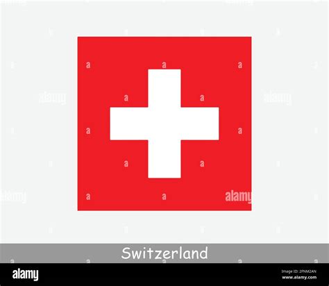 National Flag of Switzerland. Swiss Country Flag. Swiss Confederation ...