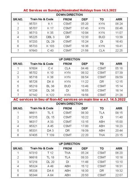 AC Local Train Time Table 的图像结果