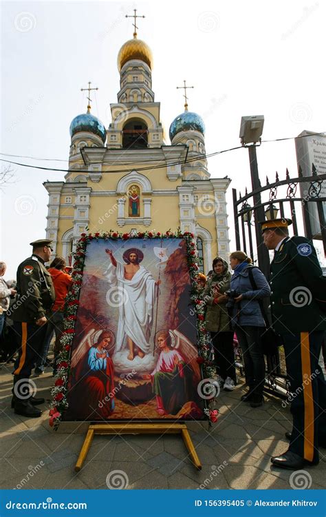 Orthodox Religious Procession on the Central Street of Vladivostok on Easter Day Editorial Image ...