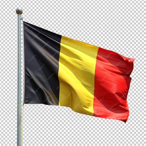 Belgium black yellow and red flag | Premium AI-generated PSD