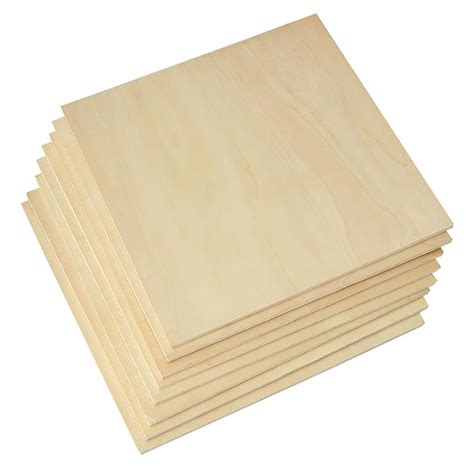 8 Pack 11.8 x 11.8 Inch Basswood Sheets 1/4 Inch Thick Square Plywood ...