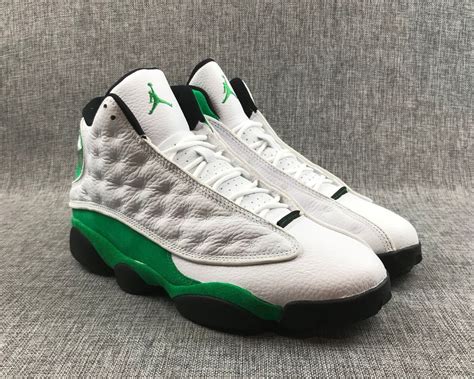 Air Jordan 13 High White Black Green Basketball Shoes DB6637-113 - Air ...