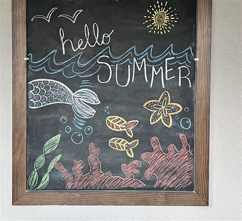 Pin on Crafts | Chalkboard wall art, Chalkboard art, Summer chalkboard art