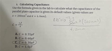 Image result for Calculation of Capacitance