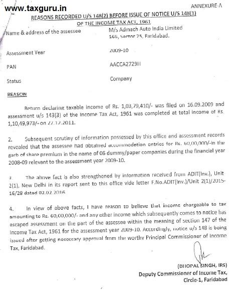 Reassessment Invalid if Objection to reopening not disposed by Separate ...