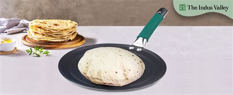 Buy The Indus Valley Pure Iron Concave Tawa With Silicone Grip | 27Cm ...