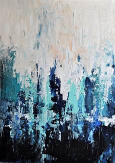 Abstract Black And Blue Painting by Original Textured Abstract Painting Impasto Seascape Abstract Black And Blue Painting