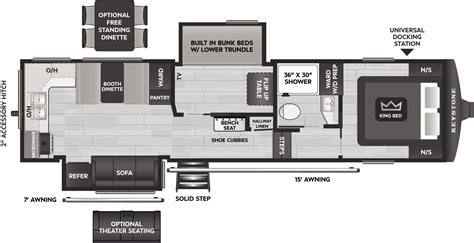 Cougar Half-Ton Premium Fifth Wheels - Model 29MBD Floorplan - Keystone RV