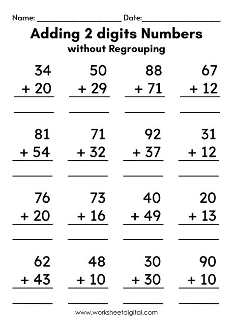 Adding 2-Digit Numbers and 1 Digit Numbers 的图像结果