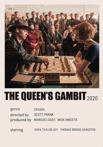 The Queen's Gambit - Benny Playing - Netflix TV Show Poster Fan Art ...