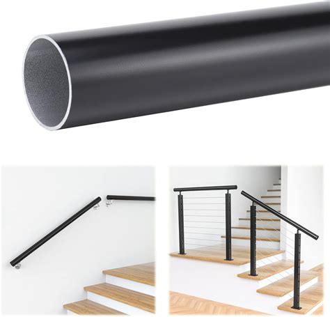 Buy Muzata 6.6ft Round Handrail Cable Railing Deck Stair Indoor Outdoor ...