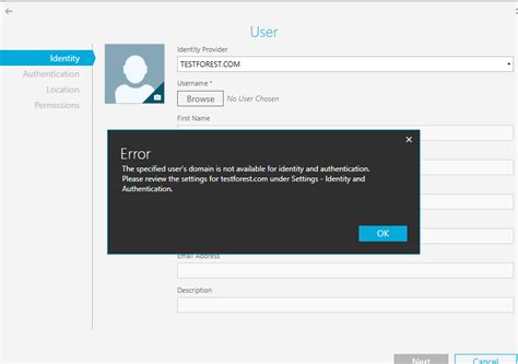 Image result for Check User Identifiers Error