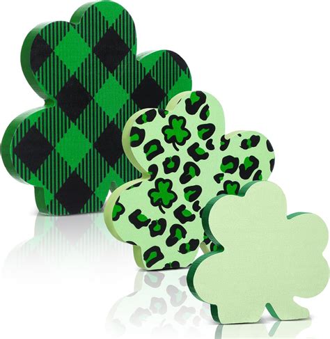 Amazon.com: 3 Pieces St. Patrick's Day Table Wooden Signs Saint Patty's ...