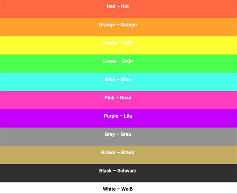 Image result for German Lessons Colors