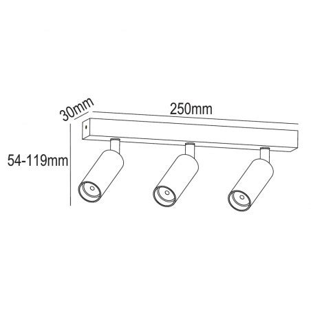 Regleta de techo Slim Blanco Arenado (3xG9)