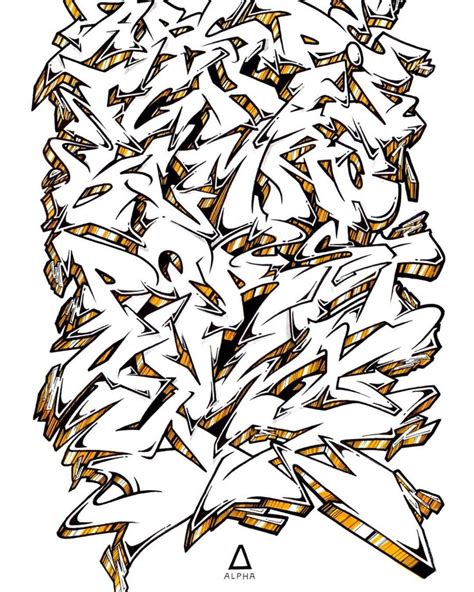 Graffiti letters alphabet wildstyle - theatrekoti