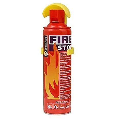 VOILA Aluminium 500 ml Fire Extinguisher Spray with Stand : Amazon.in ...