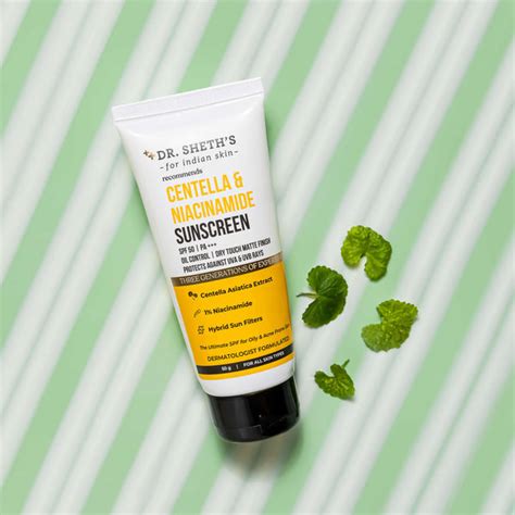 Centella & Niacinamide Oil & Acne Control Sunscreen - 50g - Dr Sheth's