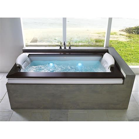 Jacuzzi FUZION 42-in x 72-in White Acrylic Drop-In Air Bath Drain ...