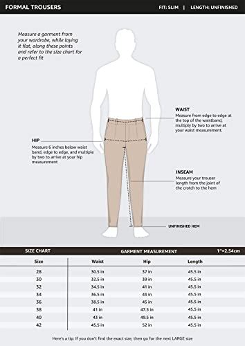 Amazon Brand - Symbol Men's Slim Dress Pants (SY-SS2001-MFT-001_Black ...